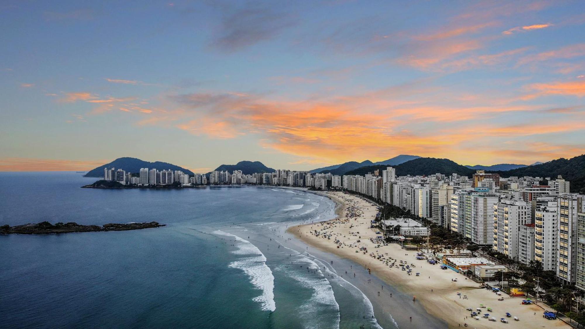 Vista Incrivel Beira-Mar Espacoso 4 Qts Ac Guarujá Buitenkant foto